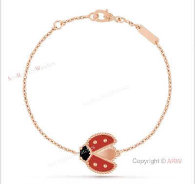 VC & Arpelss Lucky Spring Rose Gold hardware Ladybug Bracelet